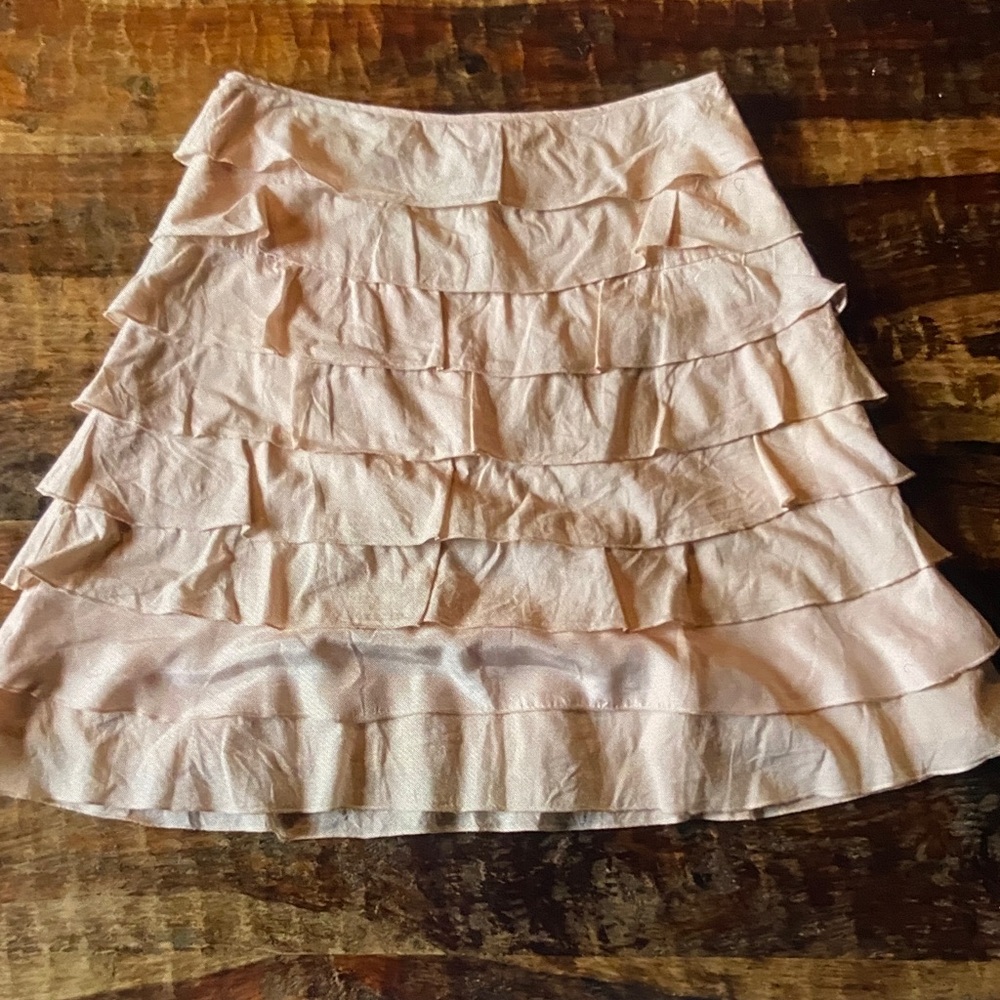 Chic Layered A-Line Skirt in Cream